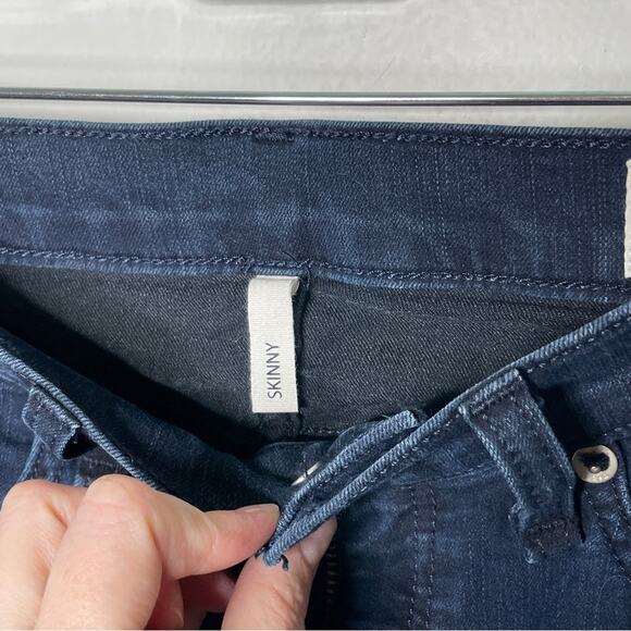 Rag & Bone Terra Blues Distressed Skinny Jeans Dark Wash Size 28 - Picture 7 of 12